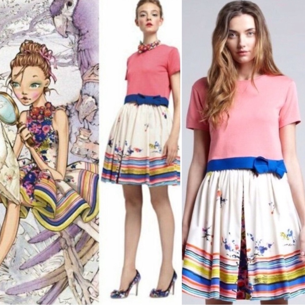RED VALENTINO Bouquet print skirt by RED Valentino SIZE 36 / US 2